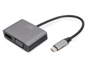 USB Type-C™ 4K 2-in-1 DisplayPort + VGA Graphics Adapter 