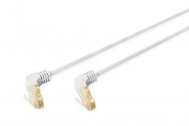 Cable de conexión CAT 6A S/FTP, conector en ángulo de 90° 