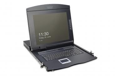 17" LCD KVM Console, 16-Port VGA, german Keyboard 
