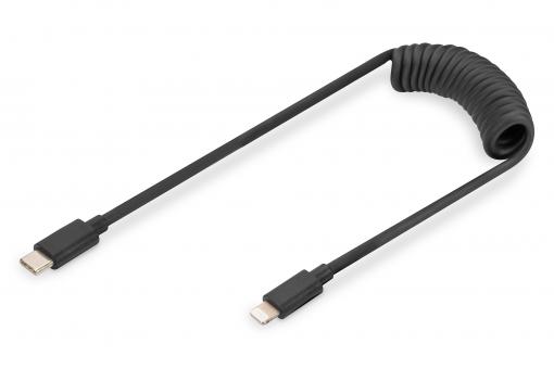 USB 2.0 - USB - C auf Lightning Spiralkabel 